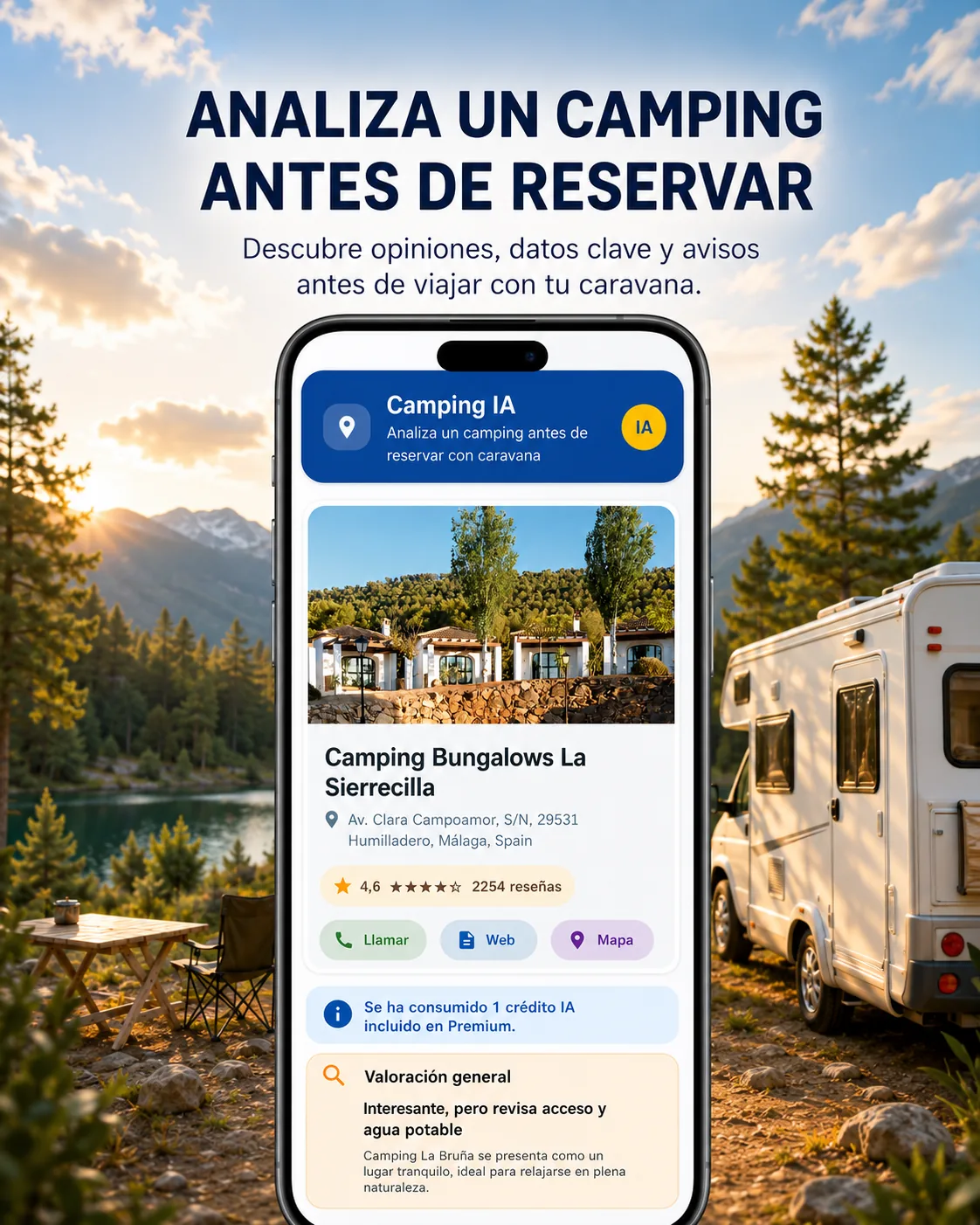 Análisis de un camping en CaravanApp