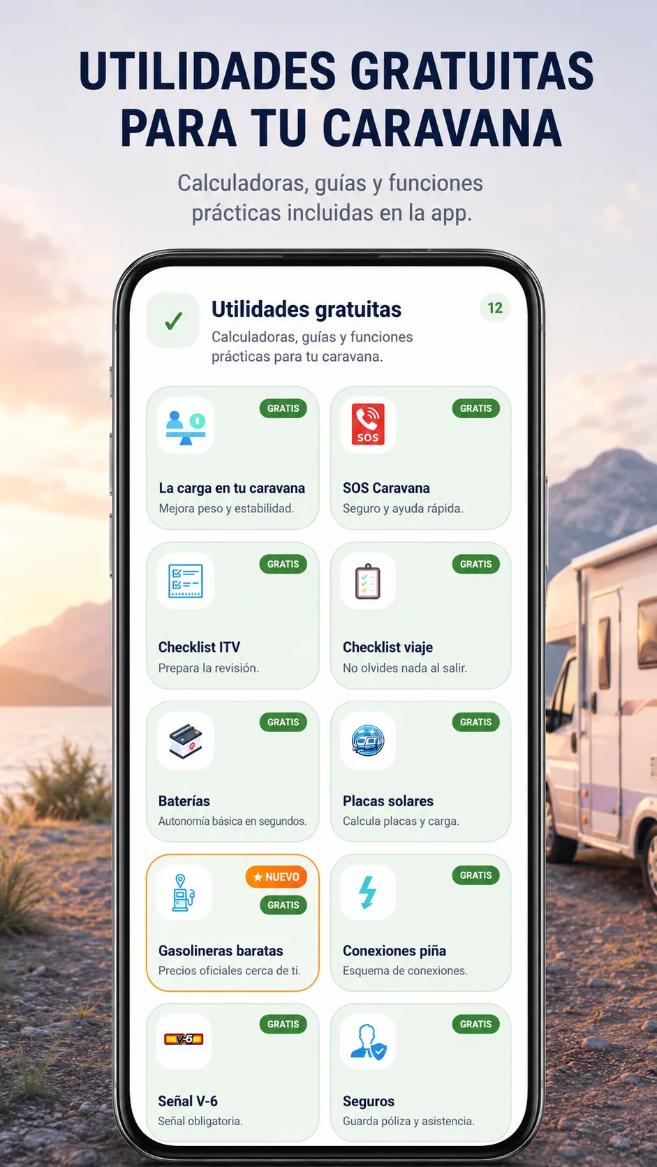 Utilidades gratuitas de CaravanApp