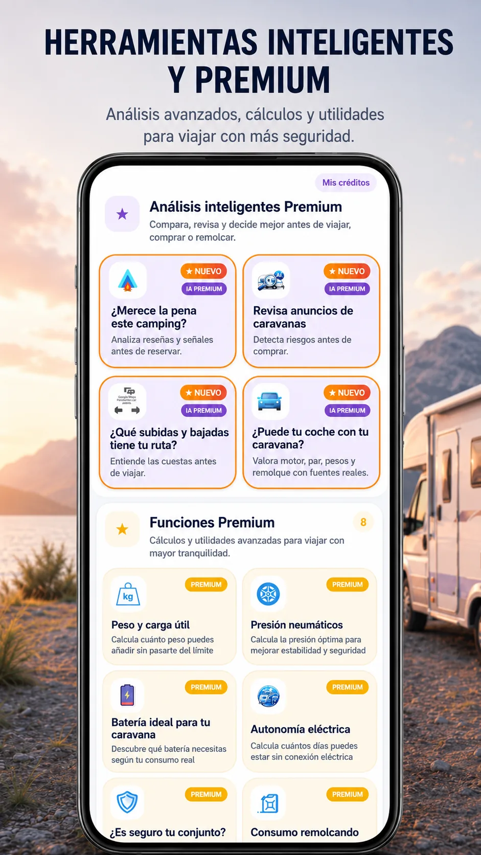 Herramientas Premium de CaravanApp